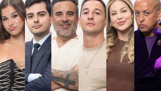 Enquete A Fazenda: Duda, Dudu, Fabiano, Mesquita, Saory e Walério estão na roça