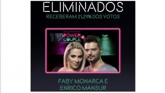 Faby Monarca e Enrico Mansur são eliminados do 'Power Couple Brasil'