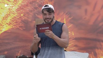 Lucas anuncia tema da festa da semana e peões festejam